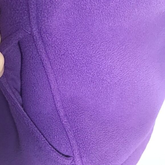 Erika Purple Sherpa Vest, Zips Down the Front, Drawstring Waist, 2 Pockets,Sz - Picture 4 of 12